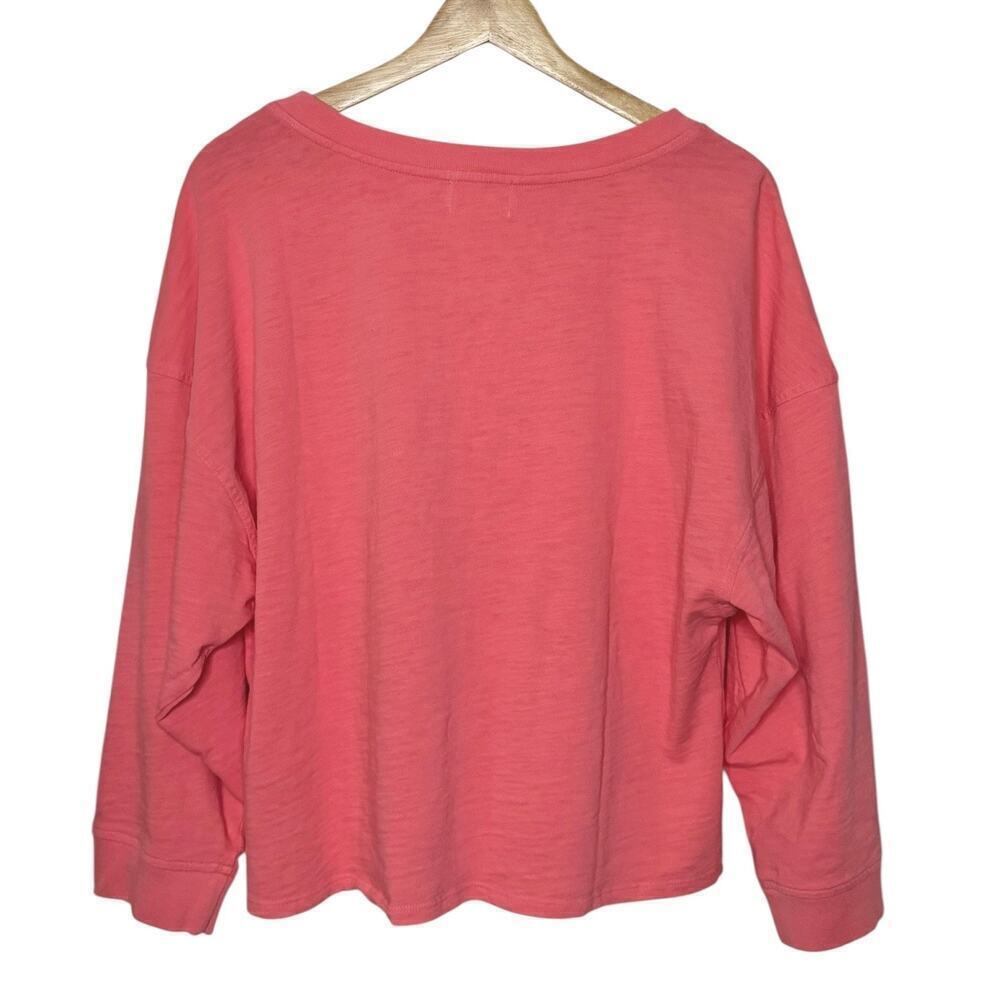 NWOT Nation Ltd Alix Oversized Henley Top in Babydoll Coral Size L - Picture 6 of 10